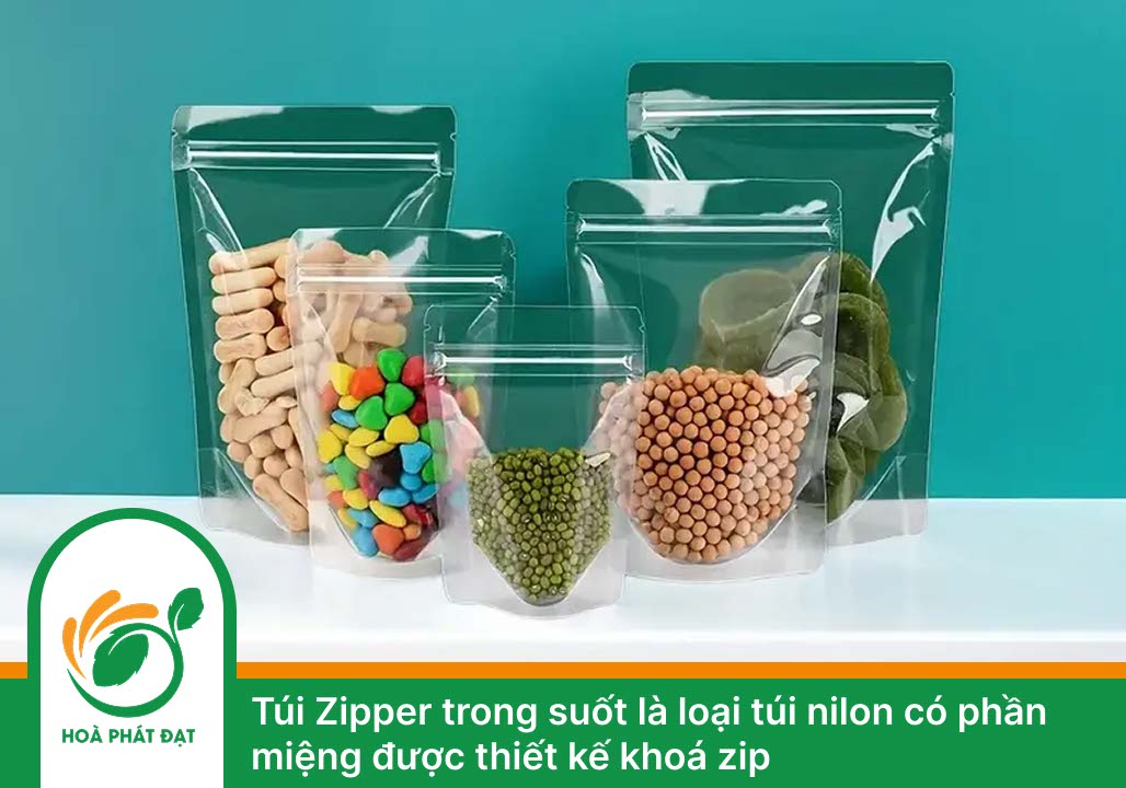 Túi Zipper trong suốt là loại túi nilon có phần miệng được thiết kế khoá zip