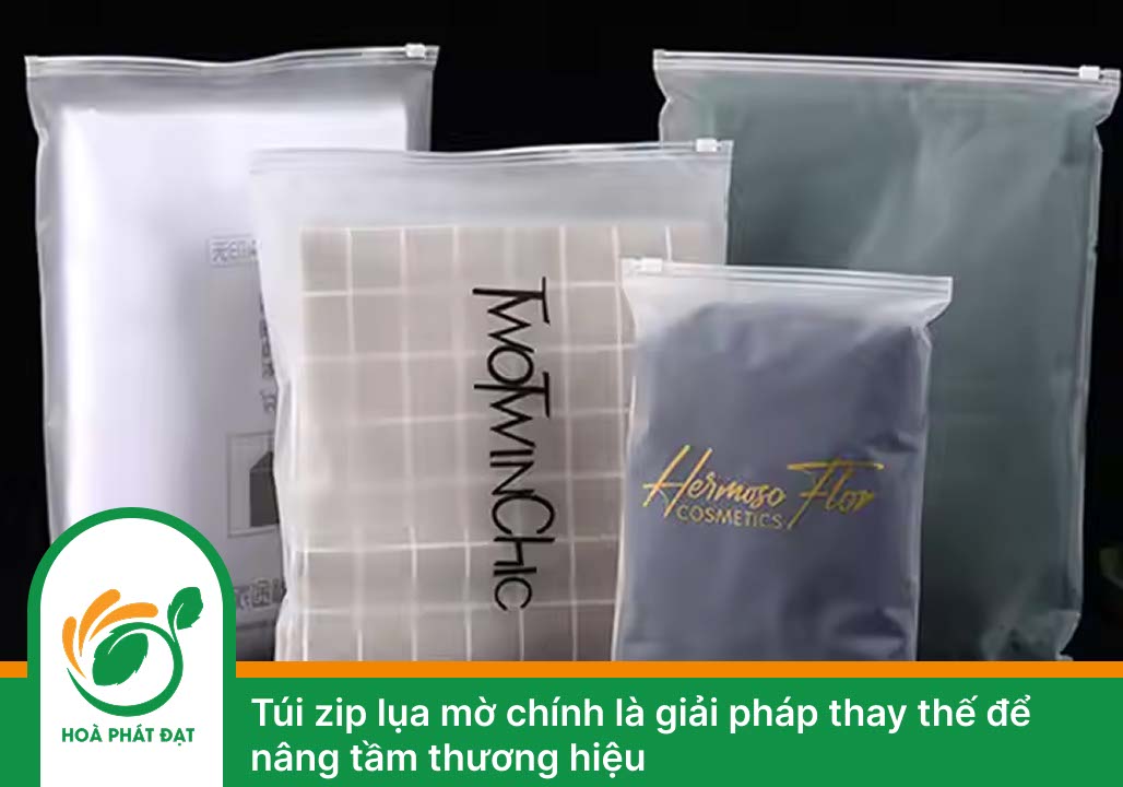 Túi zip lụa mờ chính là giải pháp thay thế để nâng tầm thương hiệu